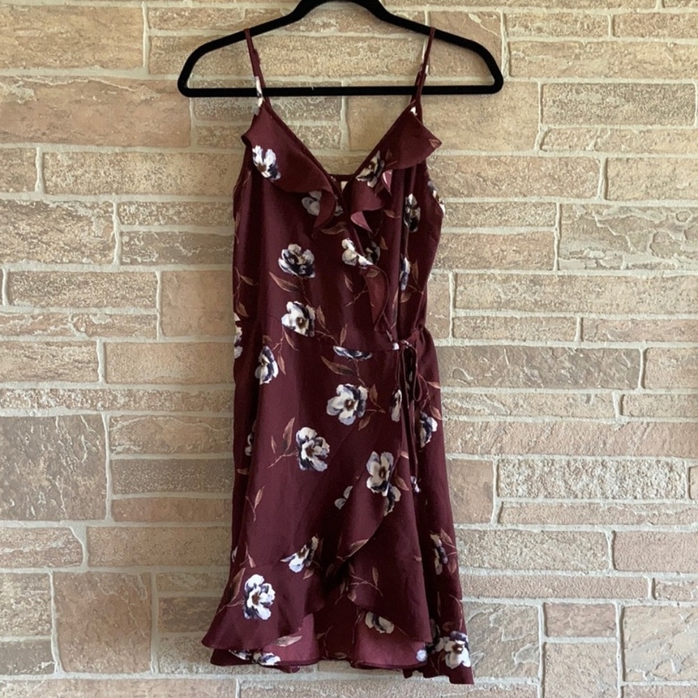 Xhilaration Floral Wrap Dress